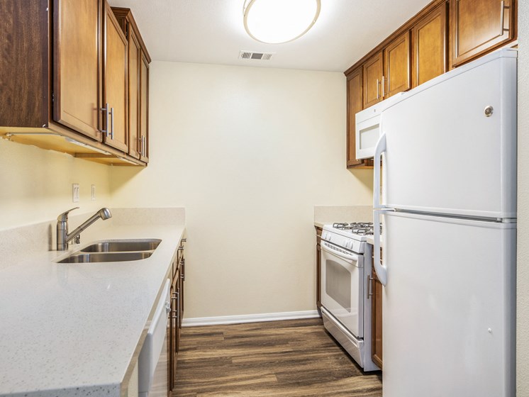 Parkside Villas kitchen area with appliances